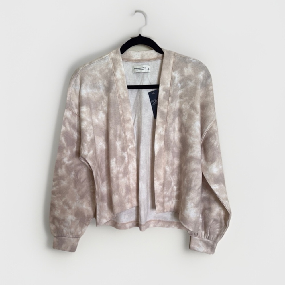 Abercrombie & Fitch Cream Cardigan Sweater Cozy Open-Front Size Medium NWT
